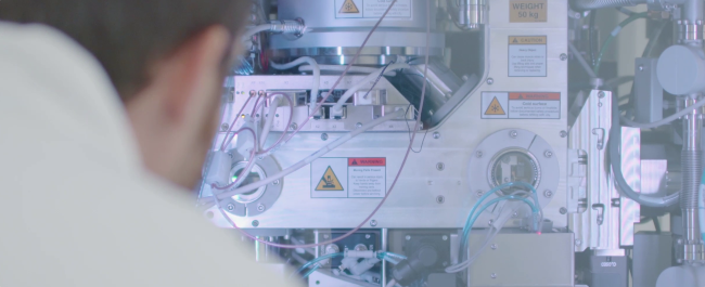 Josh looking at the autoloader element of the Talos Arctica